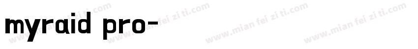 myraid pro字体转换